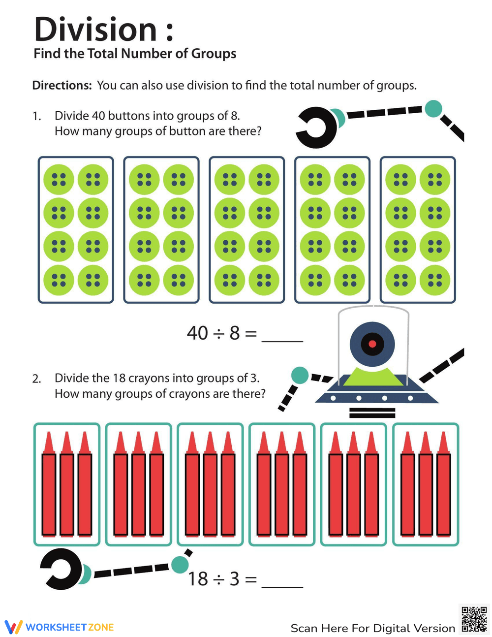 Division: Find The Total Number Of Groups - Page 1