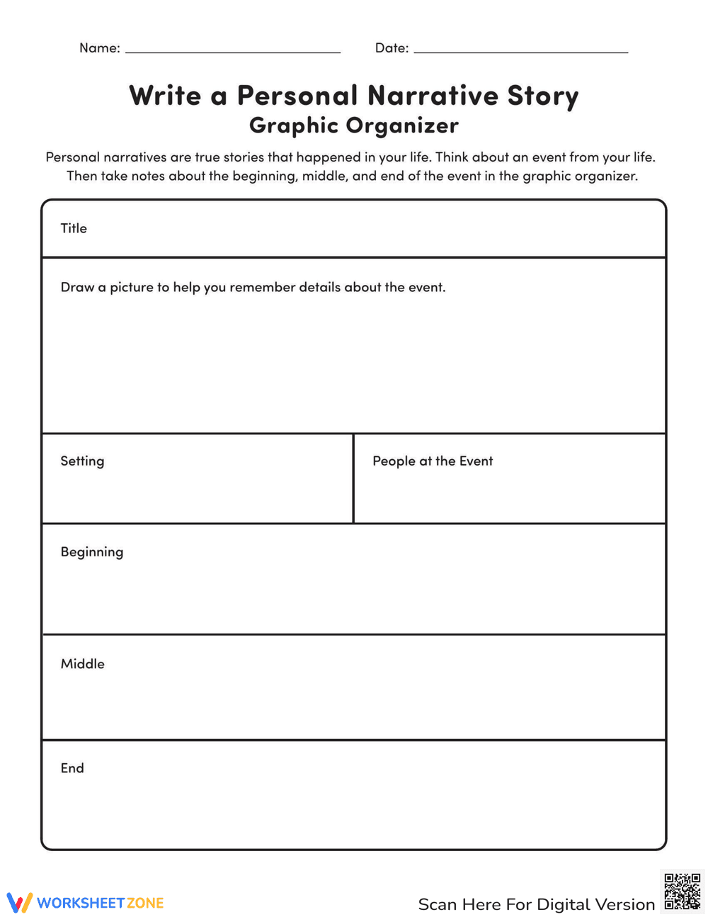 Write a Personal Narrative: Story Time - Page 1