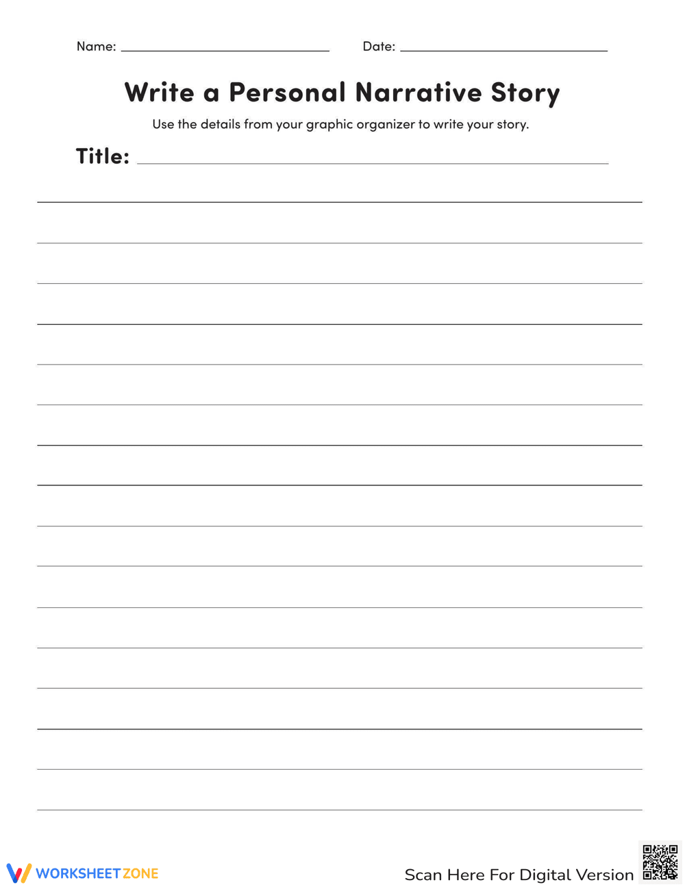 Write a Personal Narrative: Story Time - Page 2