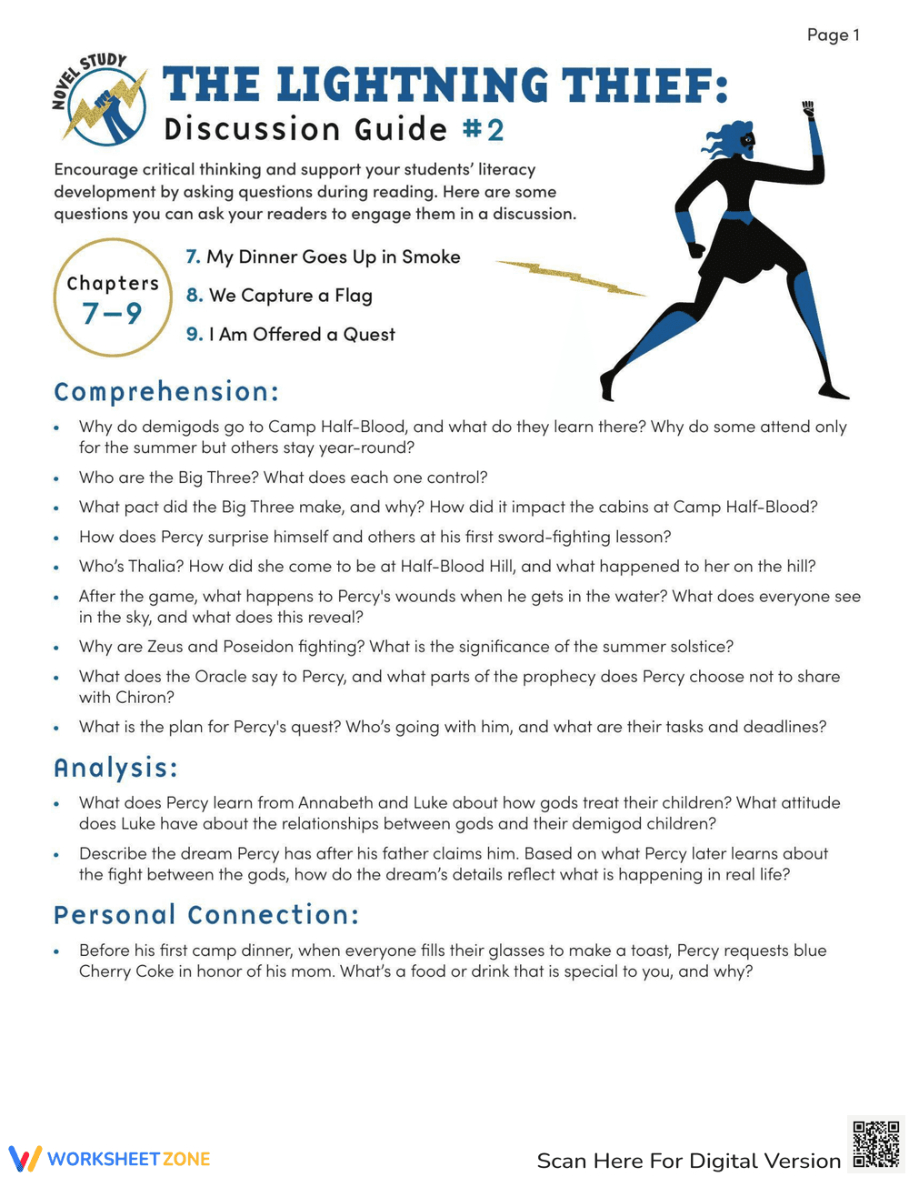 The Lightning Thief Novel Study - Page 1