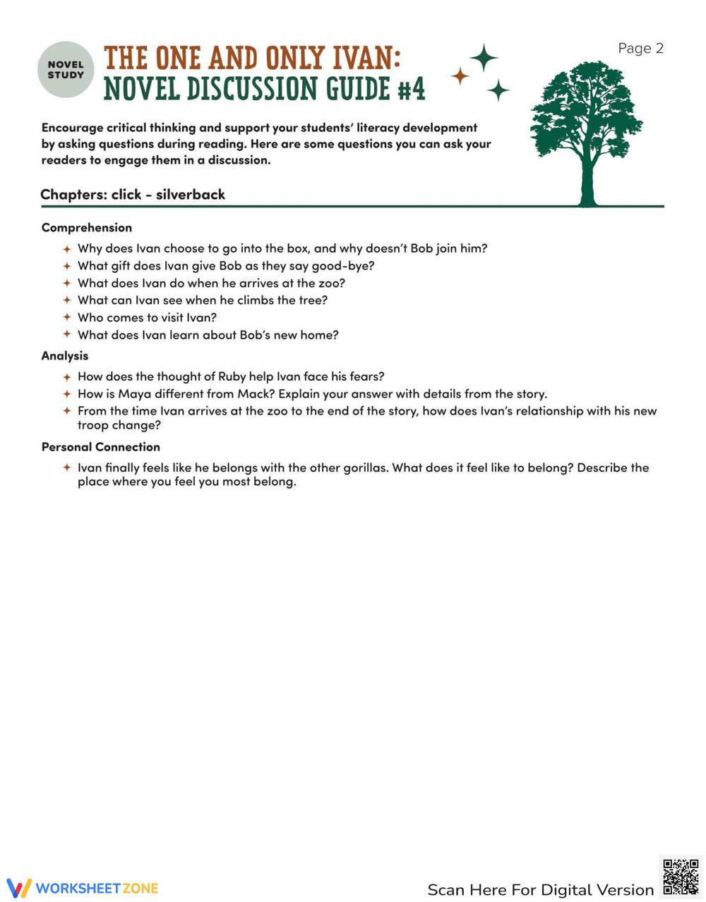 The One and Only Ivan Novel Study Discussion Guide - Page 2