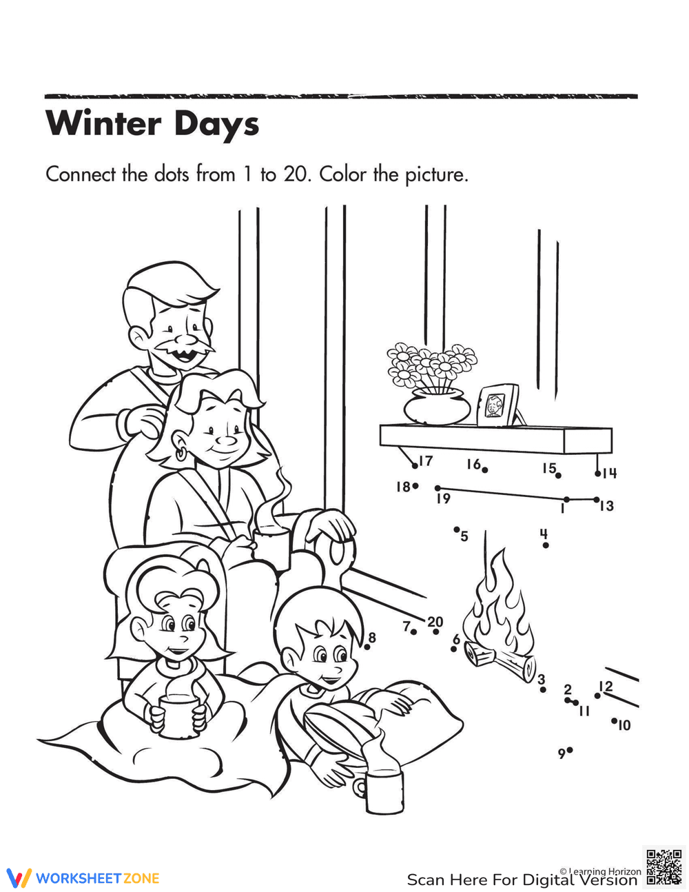 Winter Days: Seasonal Activities Worksheet - Page 1