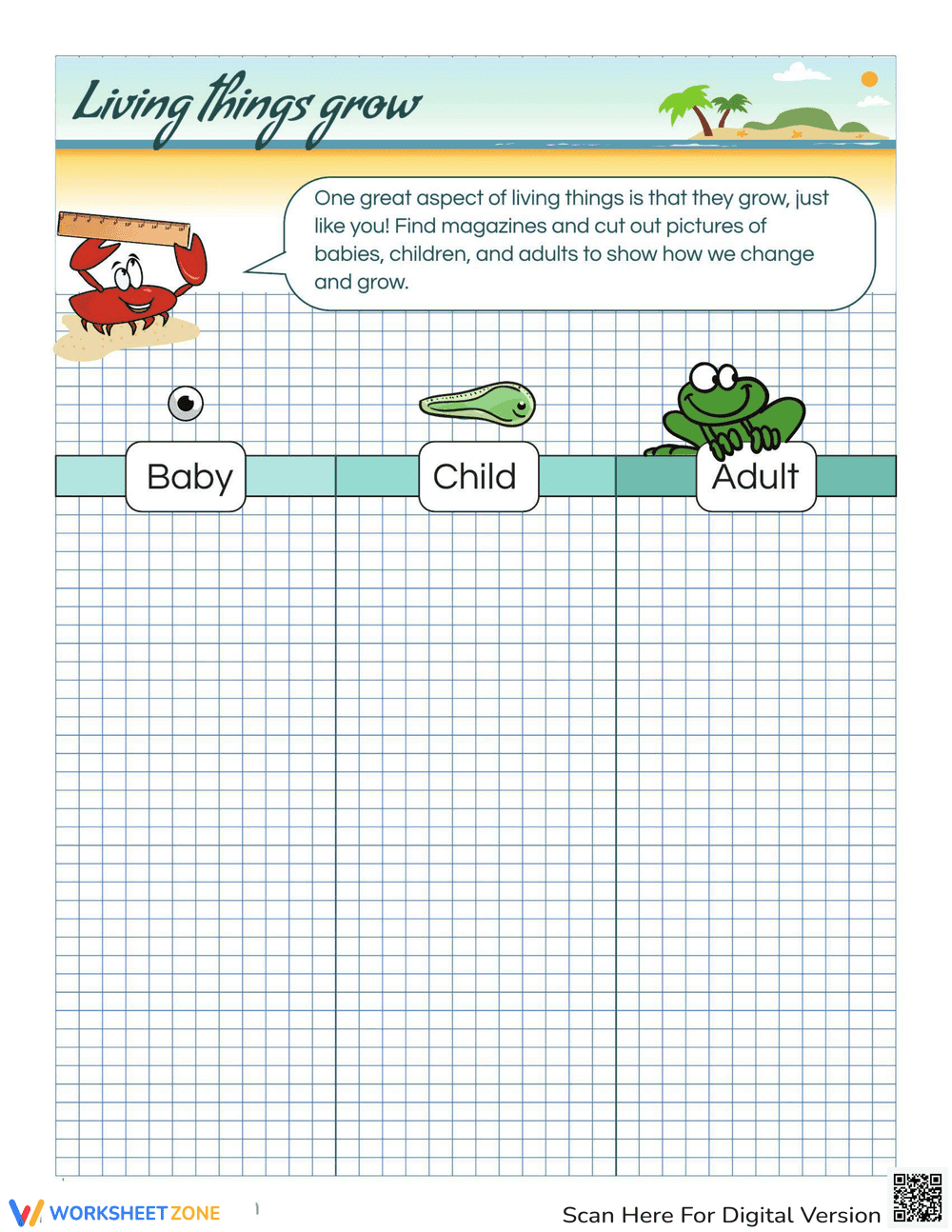 Living Things Grow: Life Phases - Page 1