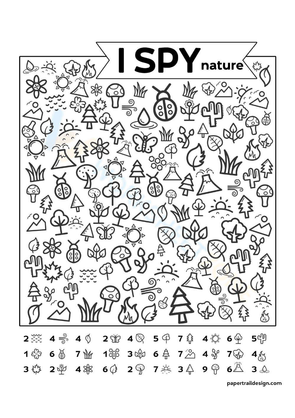 Back To School: I Spy Nature Game - Page 1