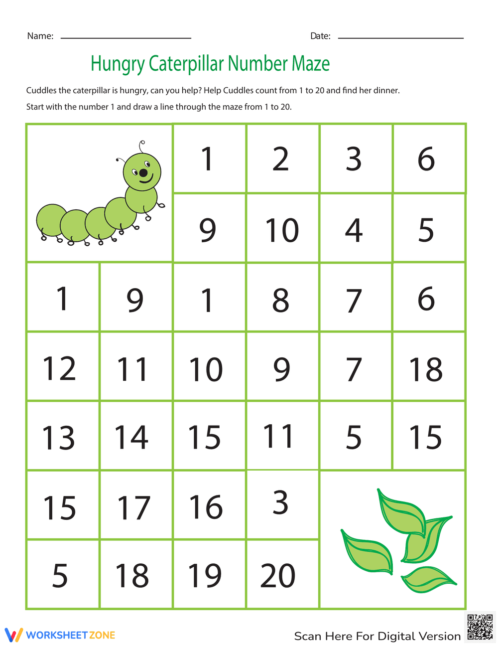 Hungry Caterpillar: Number Maze Challenge - Page 1