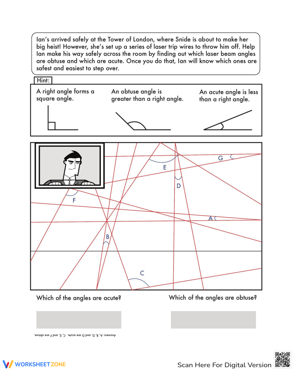 Laser Angles Worksheet - Page 1