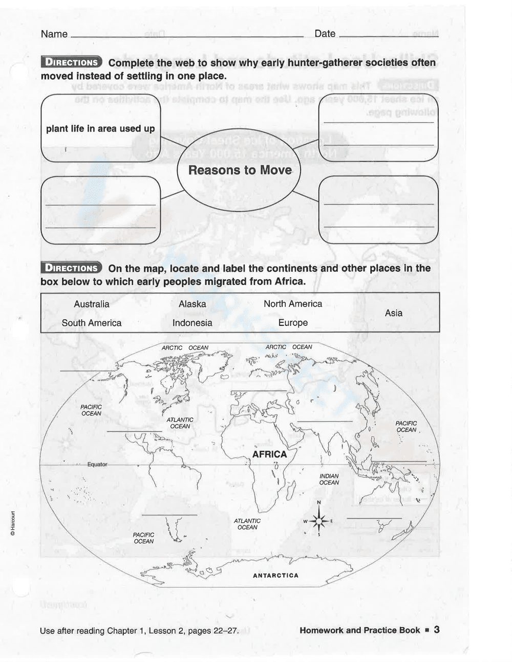 Social Studies: Latitude and Longitude Practice - Page 1