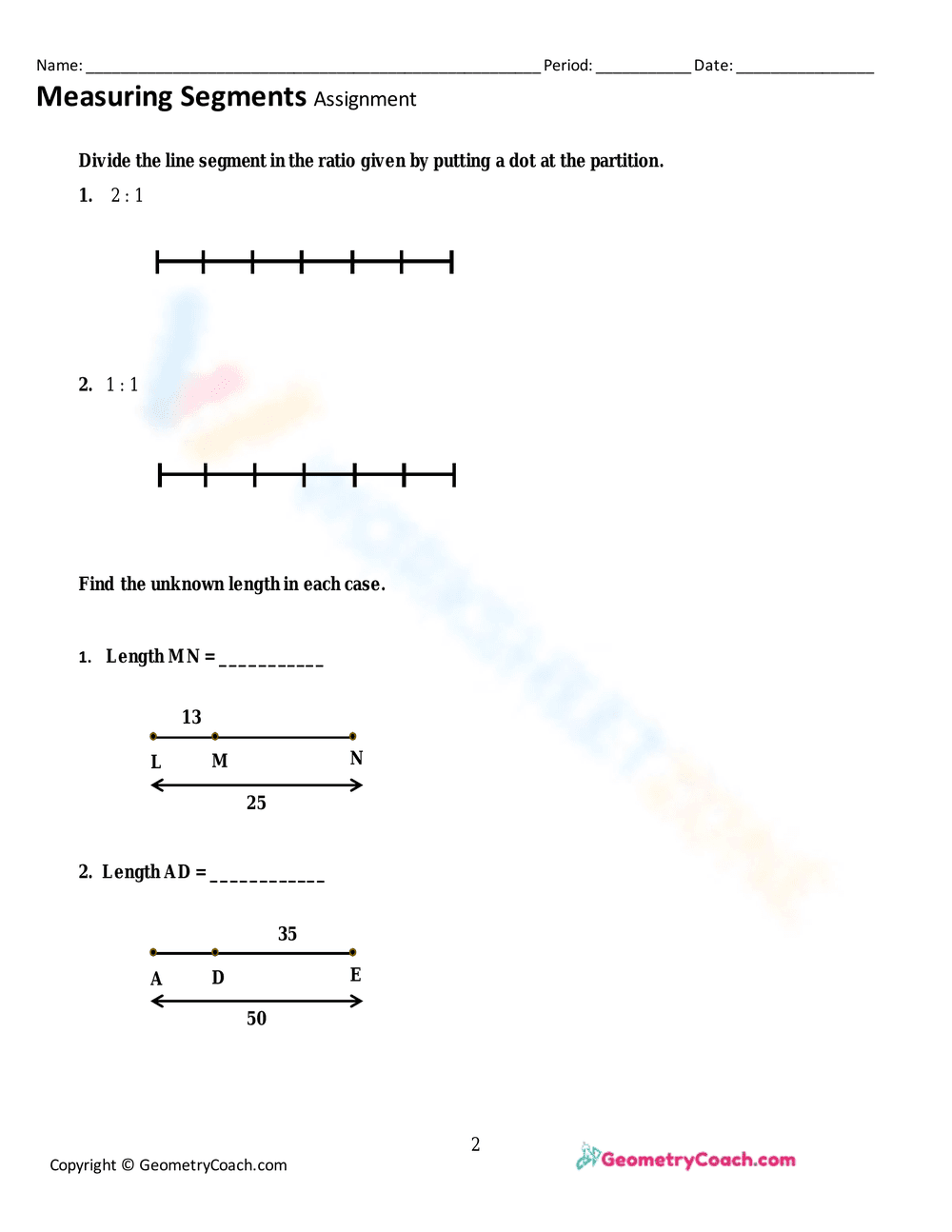 Measuring Segments - Page 2