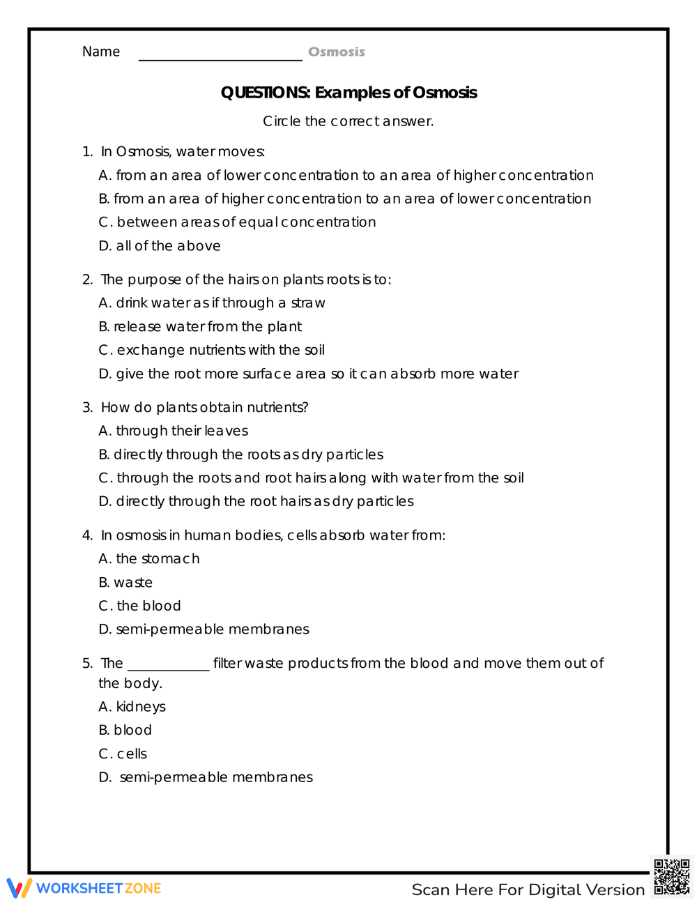 Examples of Osmosis Explained - Page 2