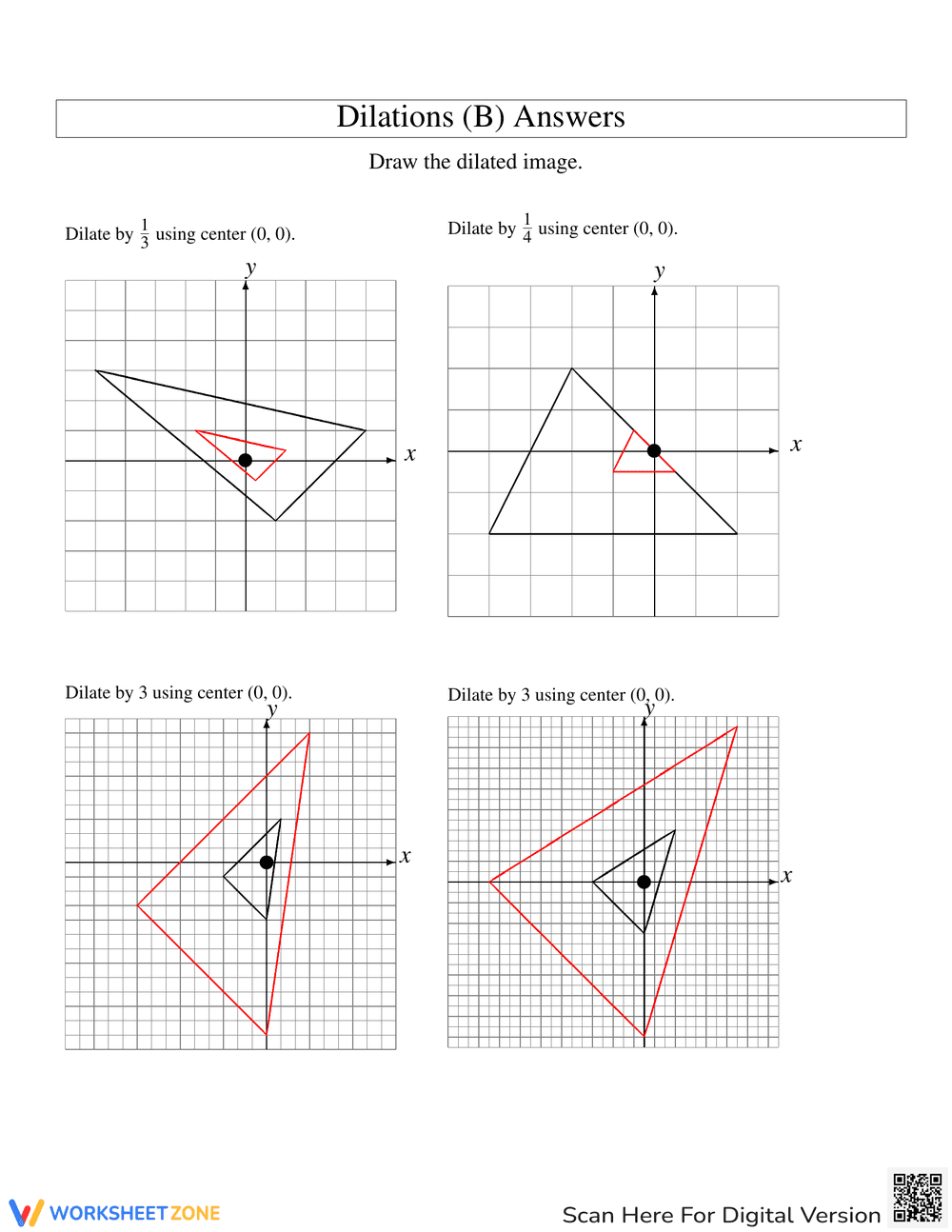 Dilations Worksheet: Geometry Practice - Page 2