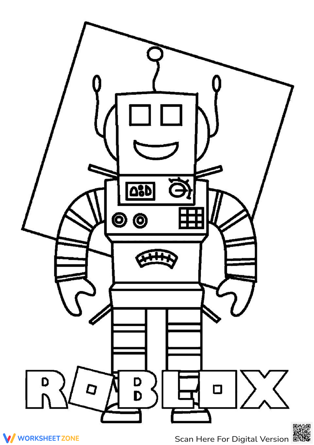 Roblox Robot Coloring Page - Page 1