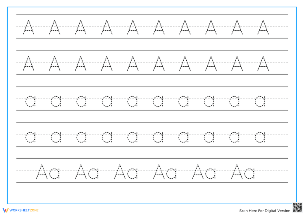 Kids Name Writing Worksheet - Page 2