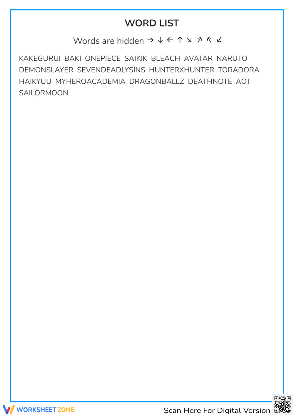 Anime Word Search - Page 2