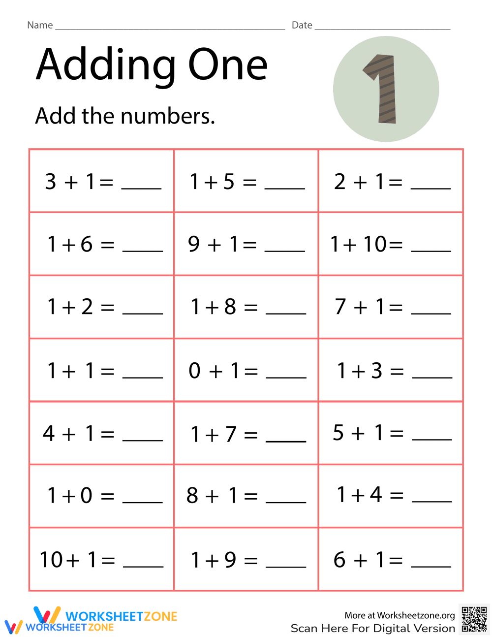Adding One - Page 1