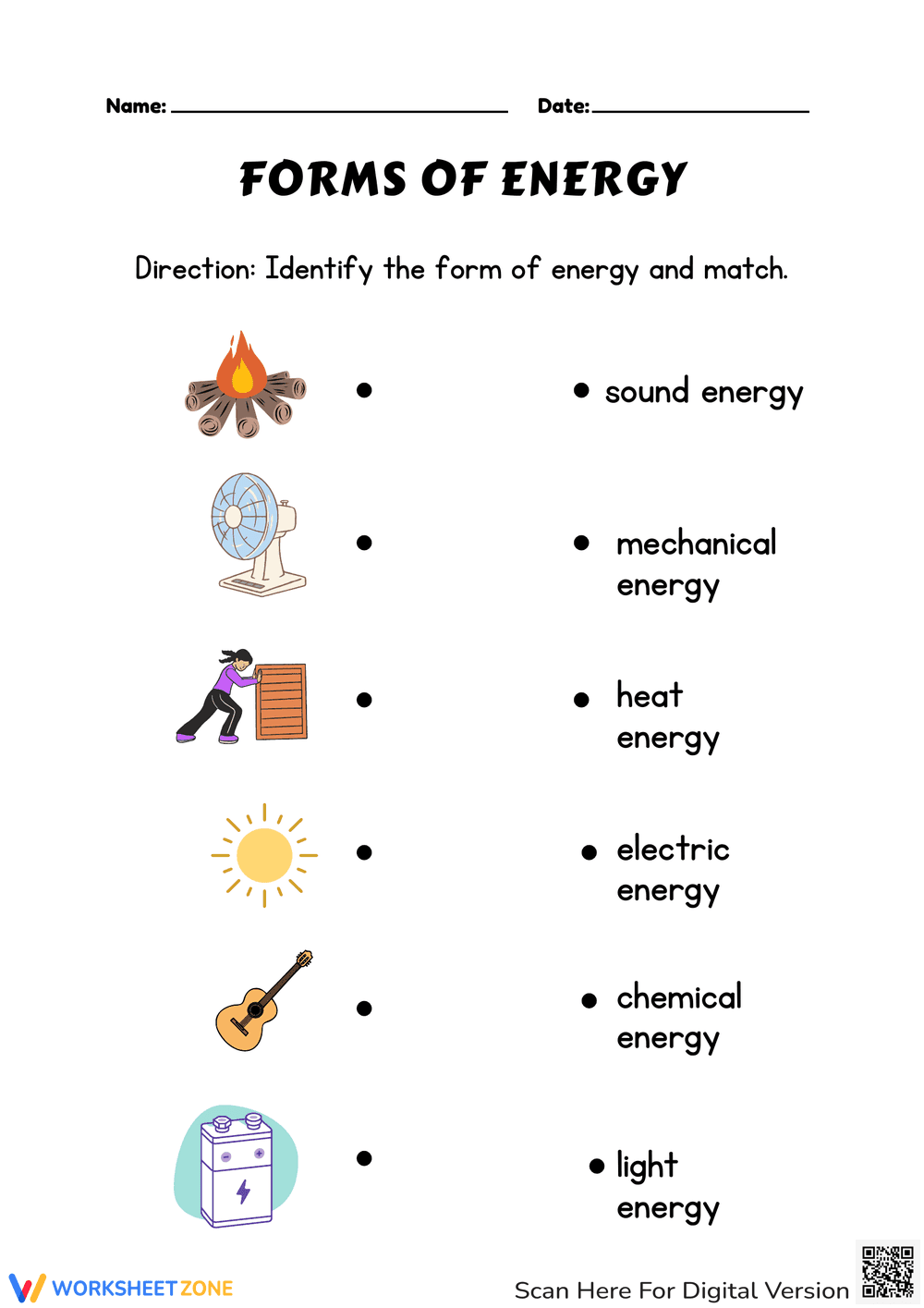 Identifying Different Forms of Energy - Page 1