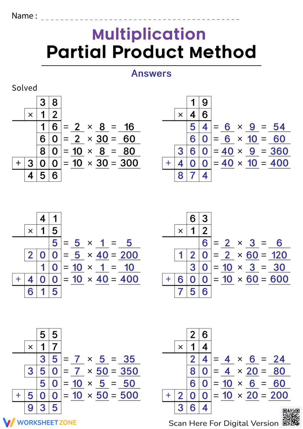 Explore Partial Products Multiplication Strategy - Page 2