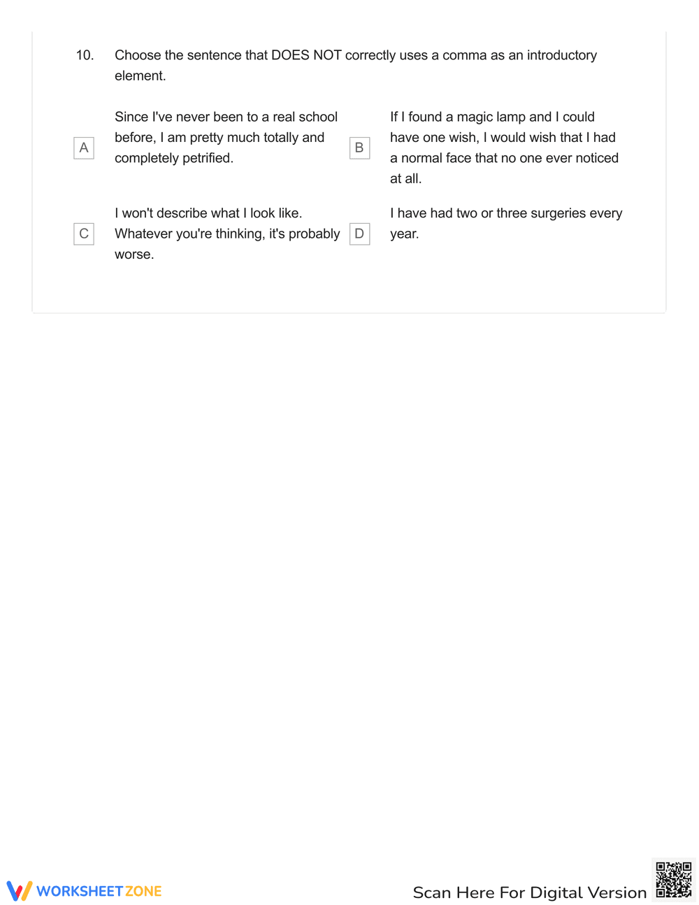 Commas with Dependent Clauses Practice - Page 3