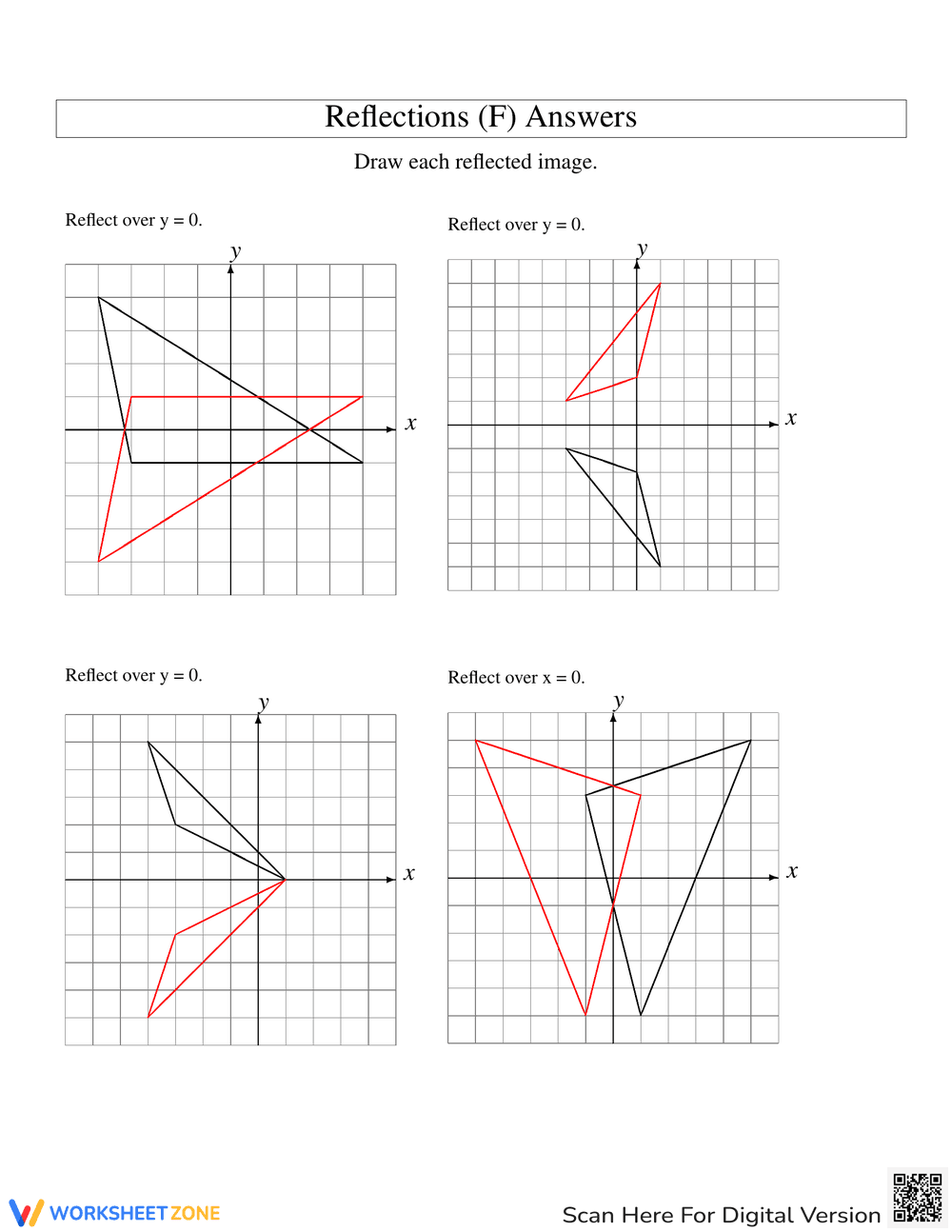 Reflection Over Axis Worksheet: Geometry Practice - Page 2