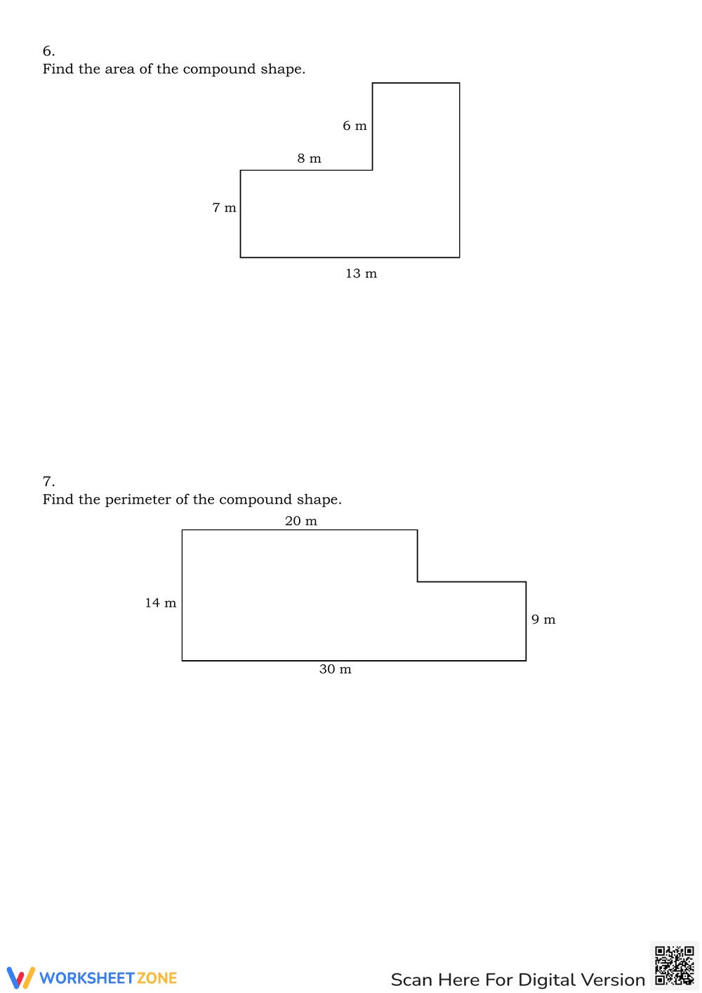 Compound Shapes Practice: Area Calculation - Page 3