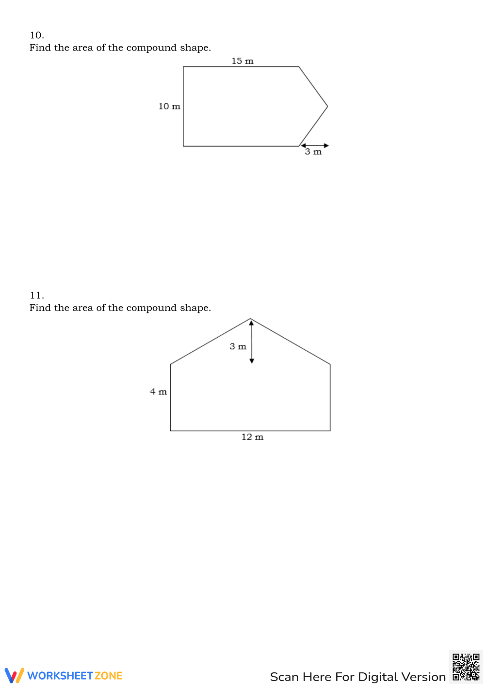 Compound Shapes Practice: Area Calculation - Page 5