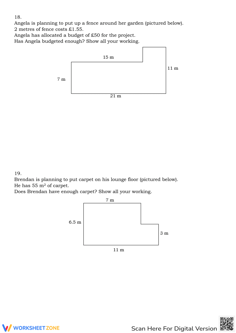 Compound Shapes Practice: Area Calculation - Page 9