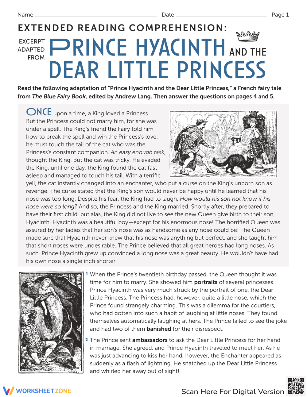 Reading Comprehension: Prince Hyacinth - Page 1