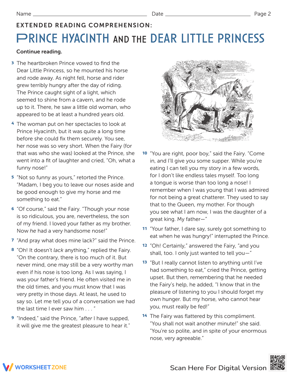 Reading Comprehension: Prince Hyacinth - Page 2