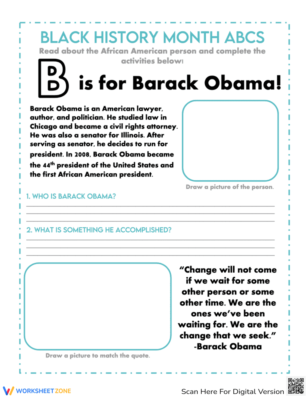 Black History Month Barack Obama - Page 1