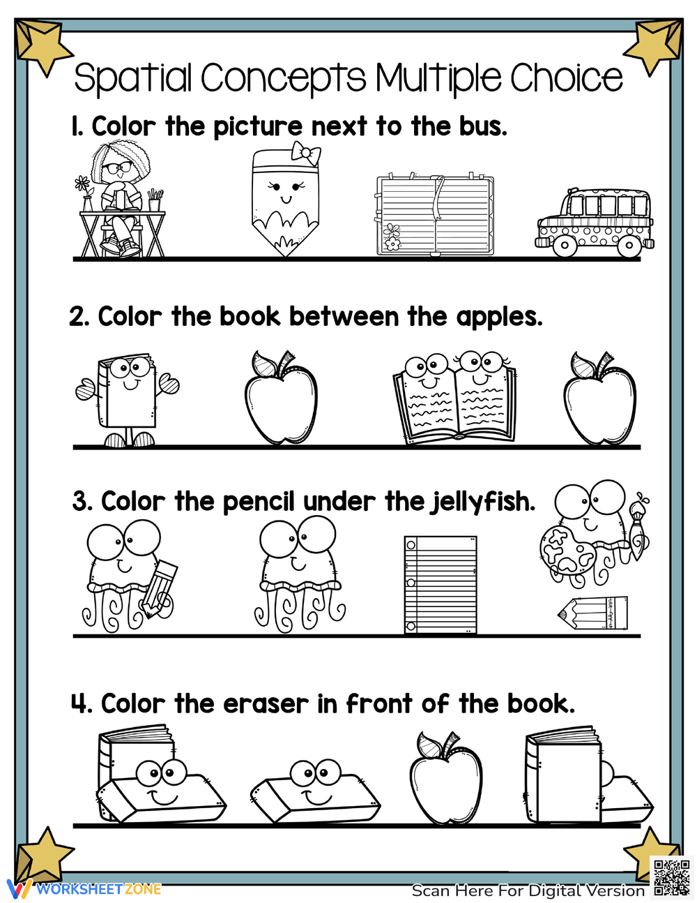 Back to School with Prepositions Practice - Page 1