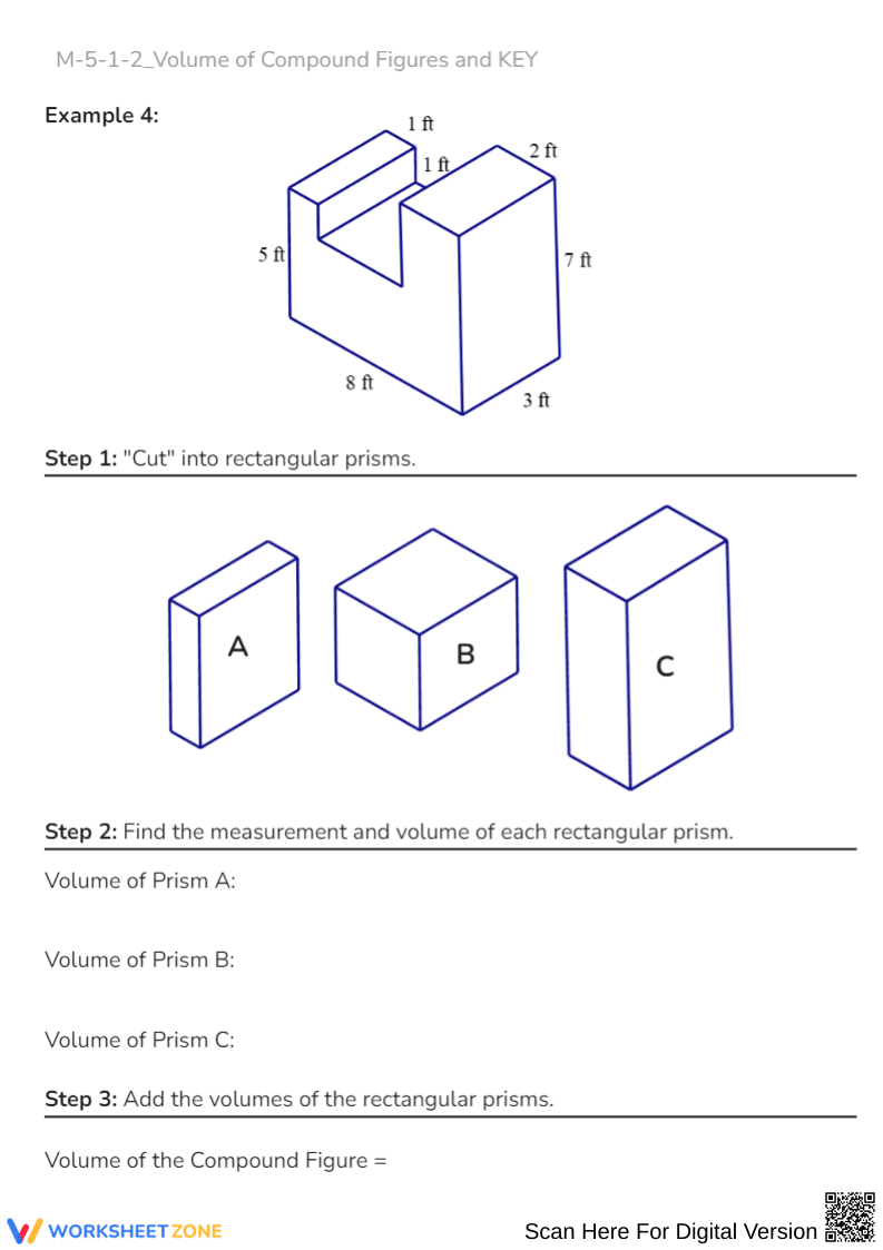 Compound Figures Volume Worksheet and KEY - Page 4