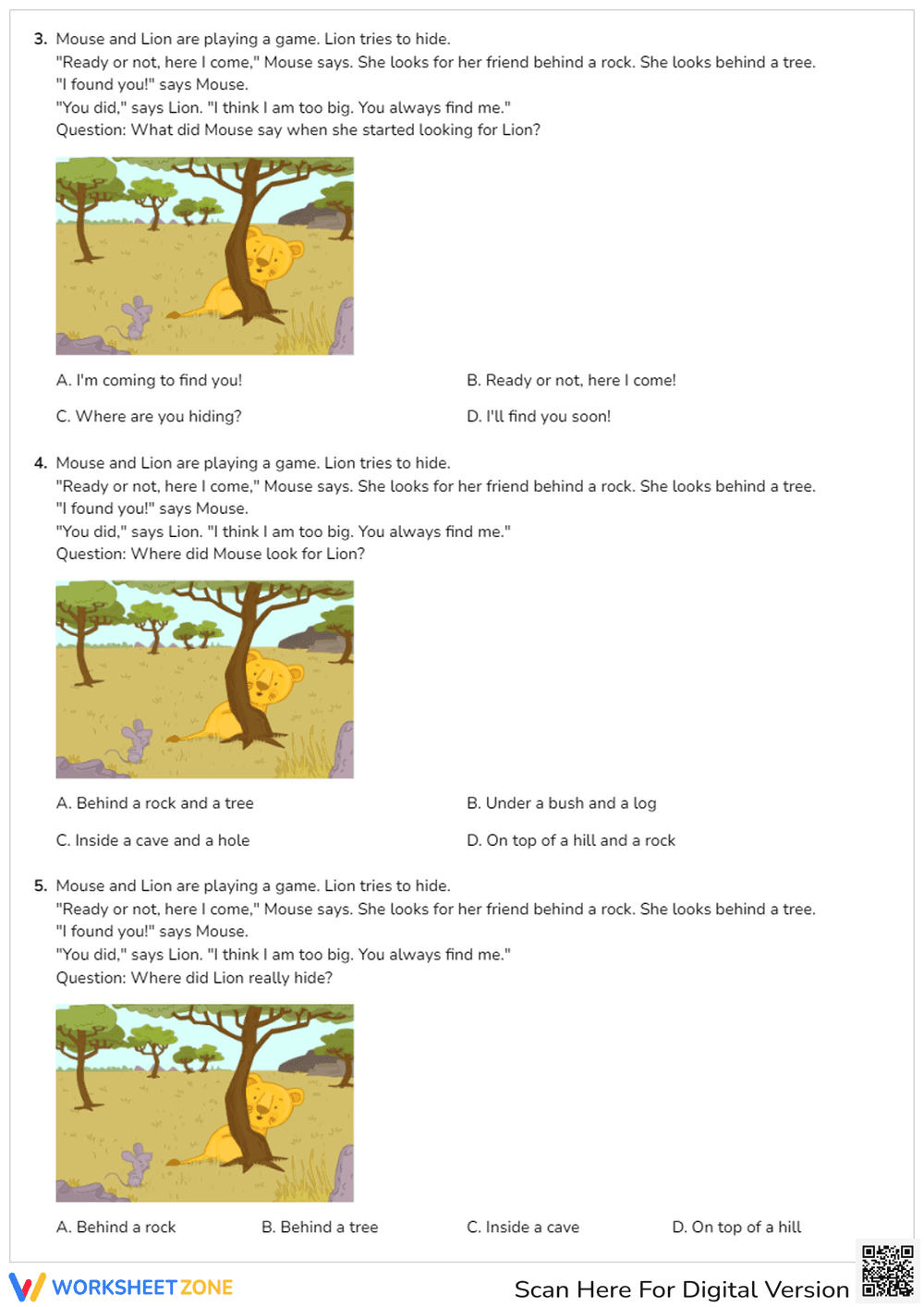 Play Time: A Reading Comprehension Exercise - Page 2