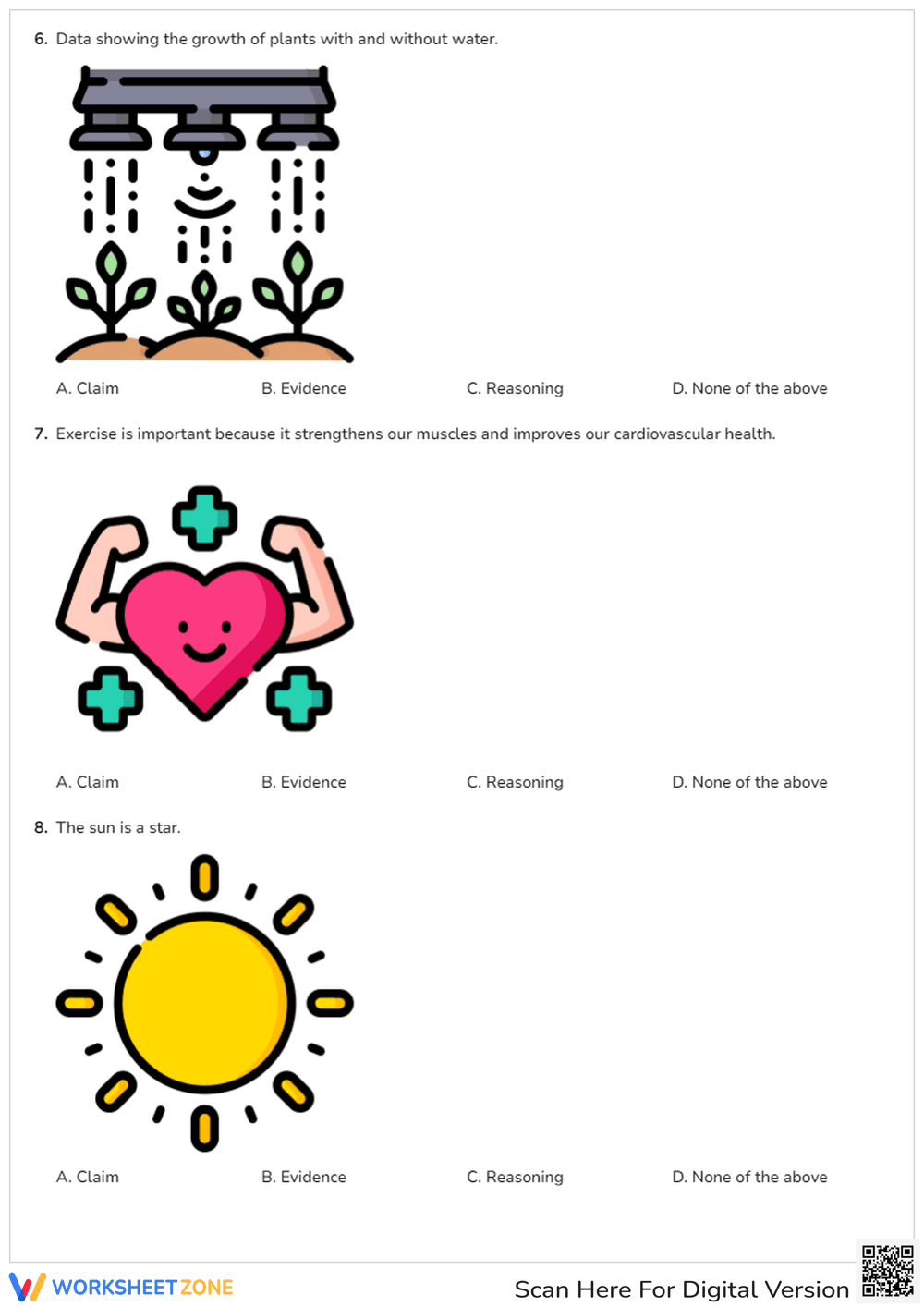 Identifying Claim, Evidence, or Reasoning - Page 3