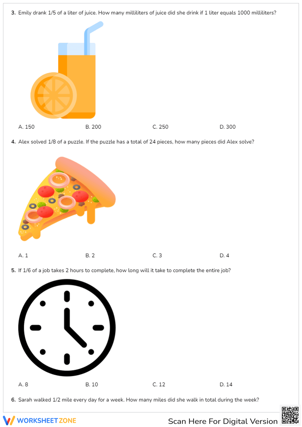 Solving Fraction Word Problems: Dividing Unit Fractions - Page 2