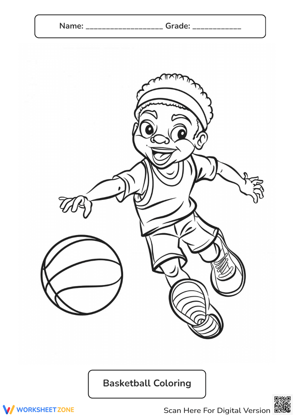 Basketball Coloring - Page 1