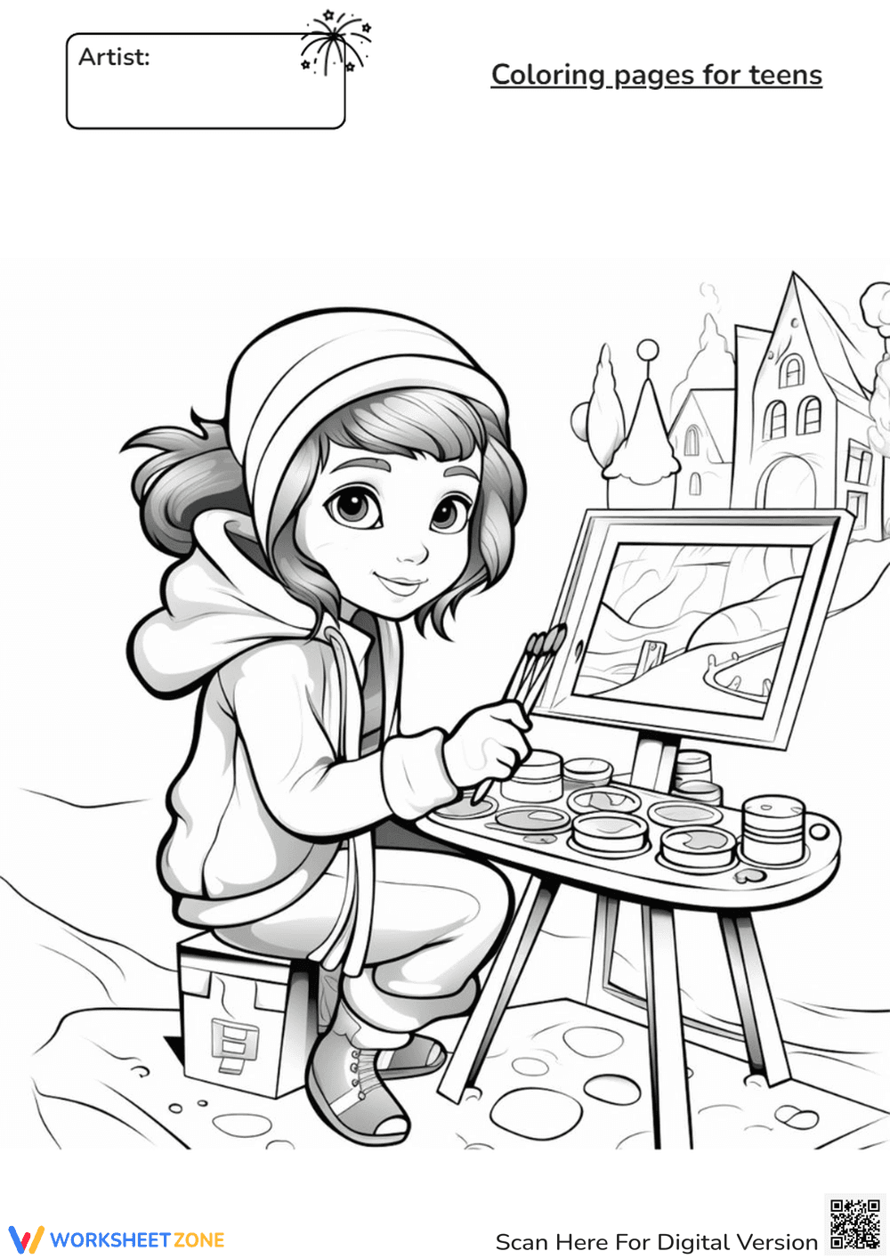 Coloring Pages for Teens - Page 1