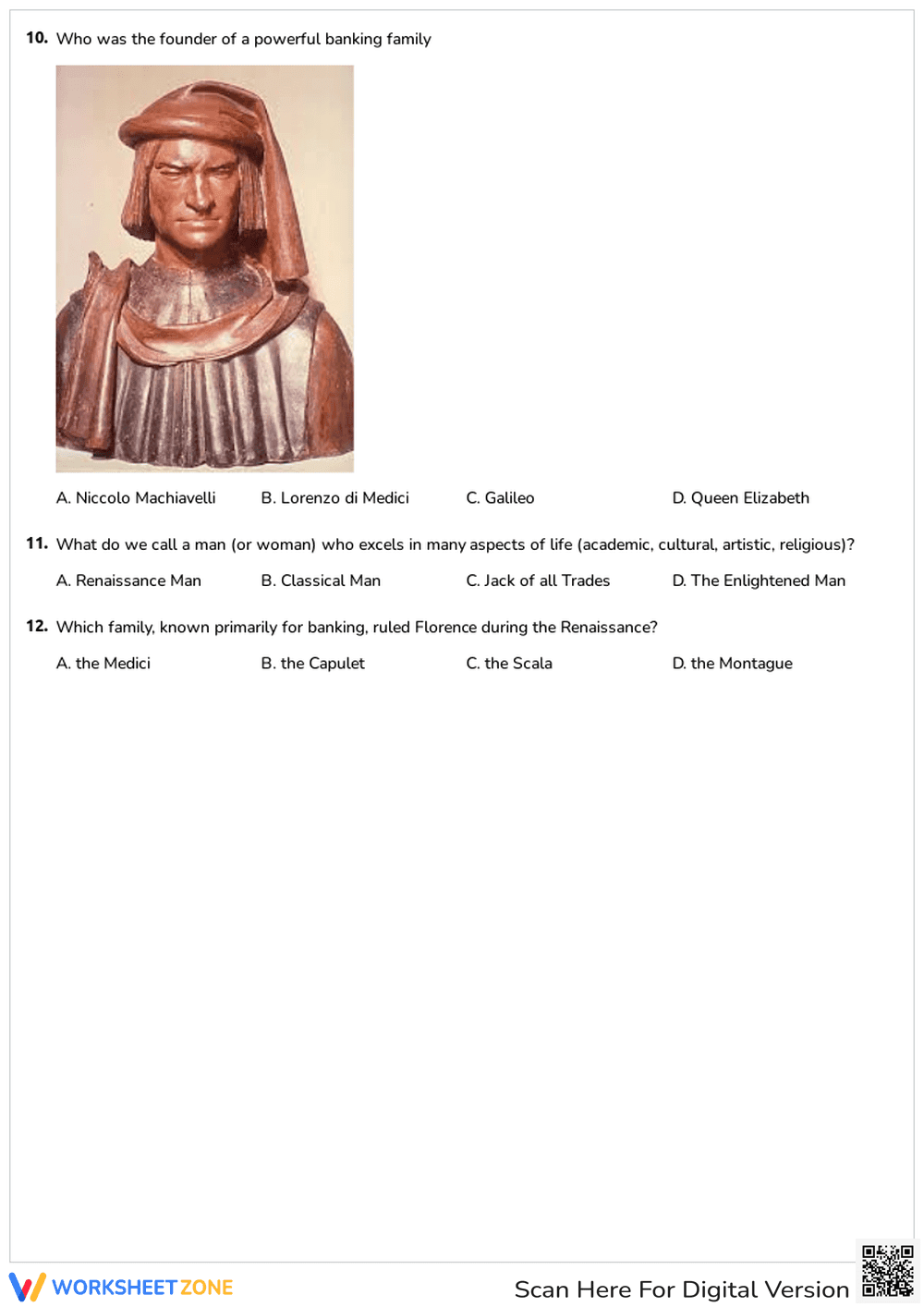 Renaissance Quiz: Italy, Humanism & Art - Page 2