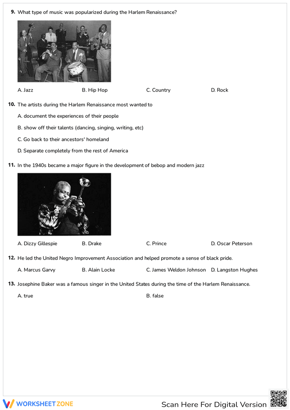 Harlem Renaissance Quiz: Music, Art & Culture - Page 2