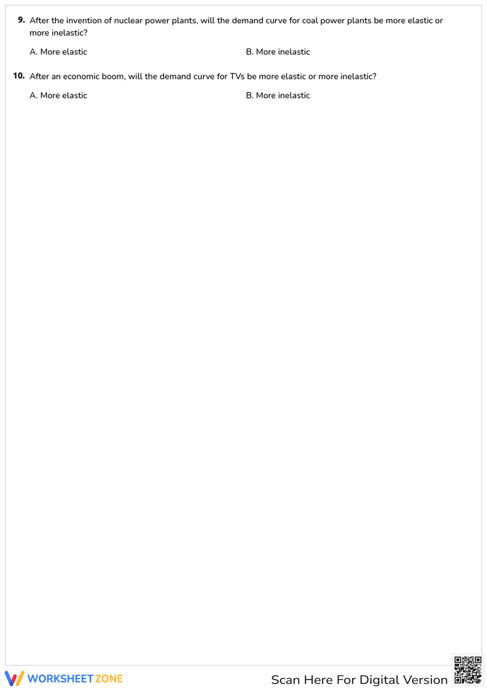 Elasticity of Demand Factors Quiz - Page 2