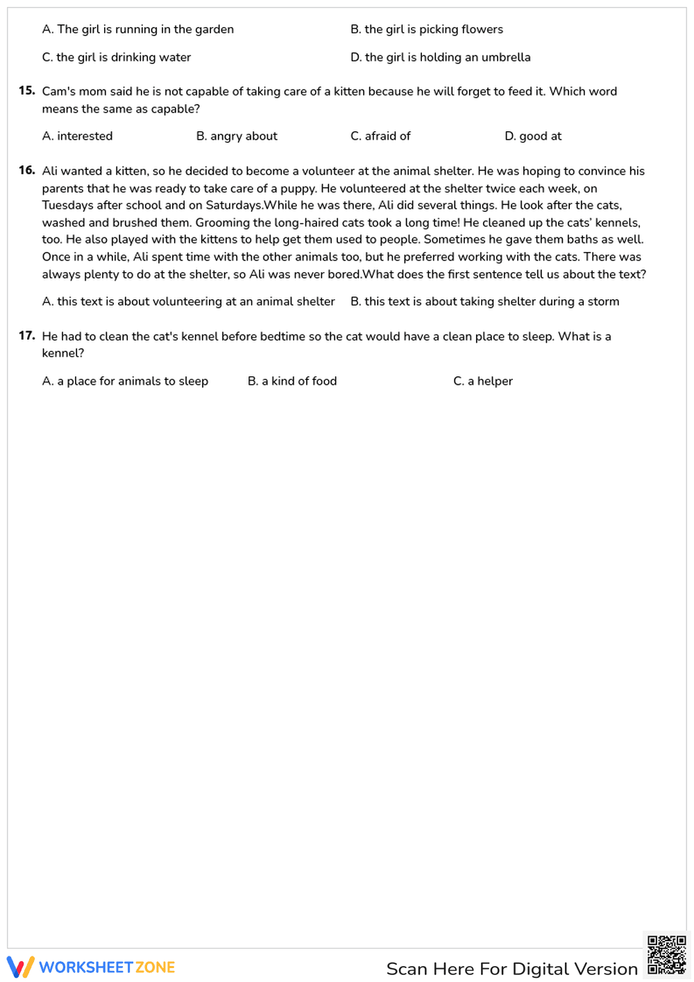 Reading Comprehension - Page 3