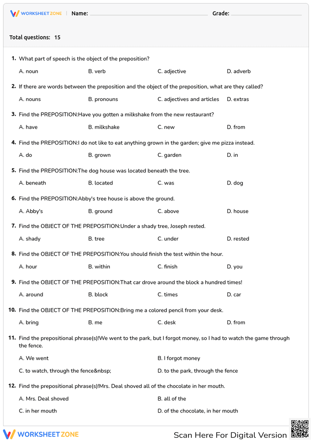 Prepositions - Page 1