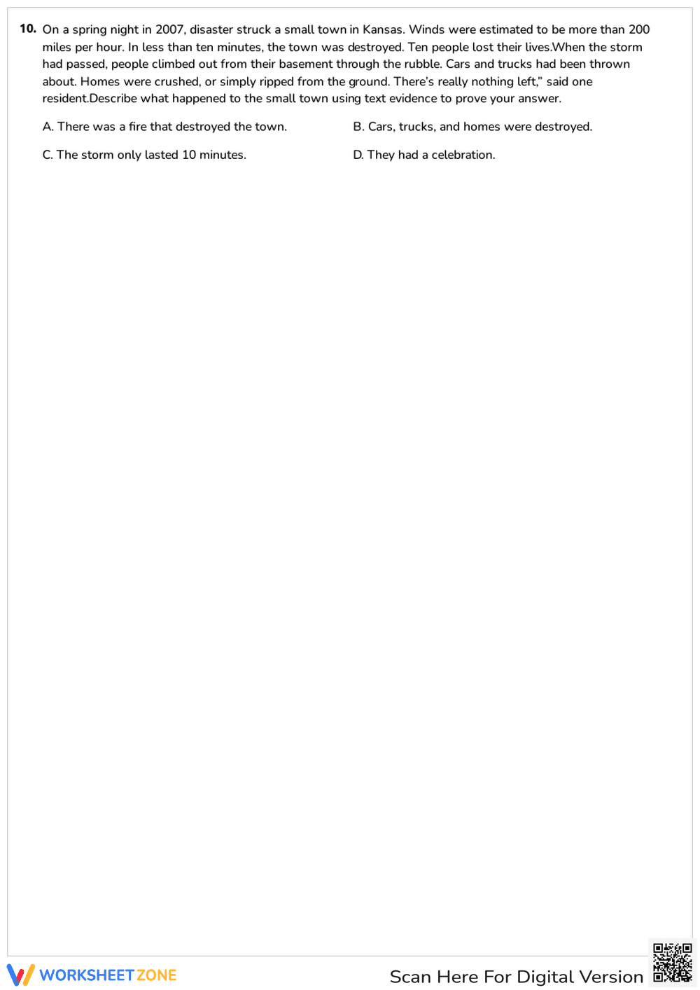 Text Evidence Reading Passages - Page 3