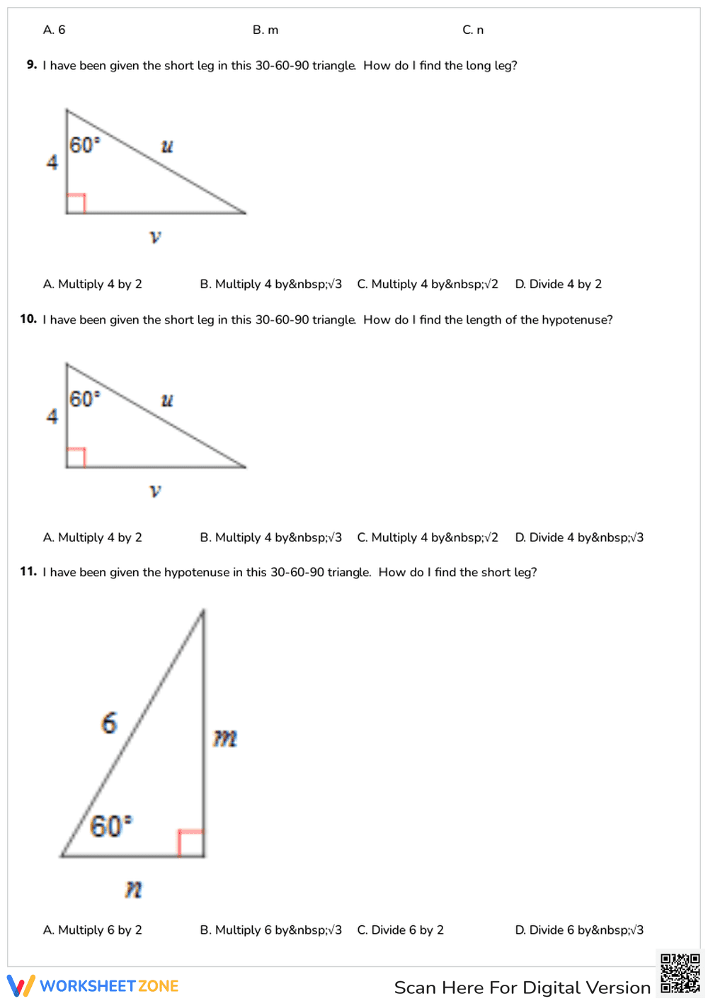 Special Right Triangles - Page 4