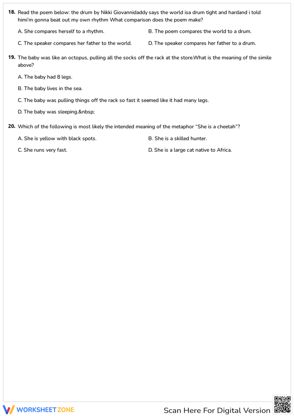 Metaphors and Similes - Page 3