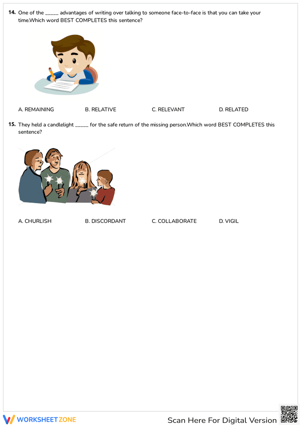 Synonyms and Antonyms Vocabulary Quiz - Page 5